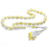 1000 Sterling Silver White Drop Amber Rosary