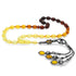 1000 Sterling Silver Tria Kazaz Tasseled Drop Amber Rosary