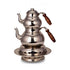Turna Copper Teapot with Heater Set Thick Hand Forged Silver-1