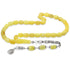 925 Sterling Silver King Chain Spiral Tip Tasseled Capsule Cut White-Yellow Color Patined Natural Drop Amber Rosary
