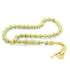 Gold Silver Prayer Beads with Turquoise Enameled Zircon Stones