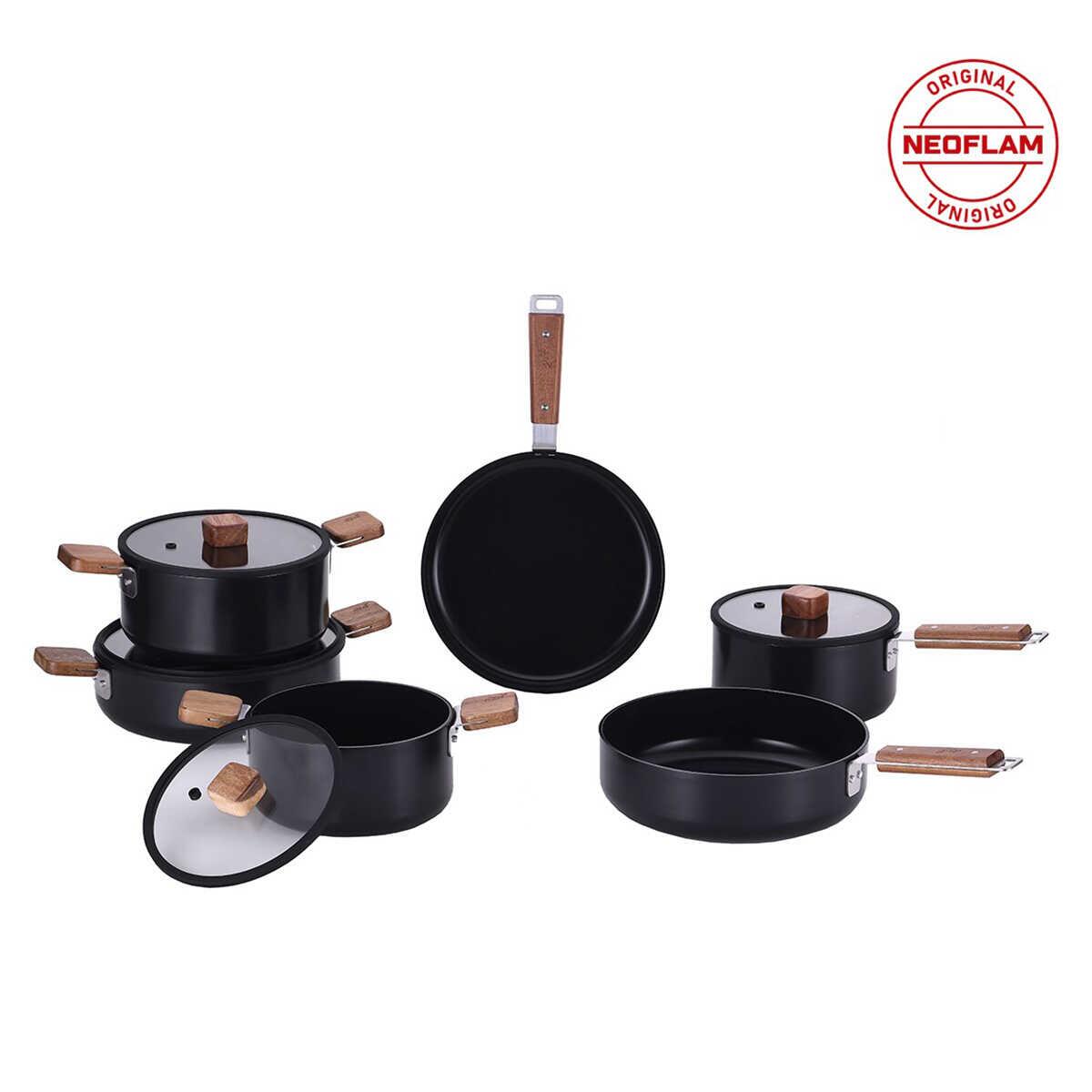 10 Piece Acacia Cookware Set - EFENDINA PAZAR - NEOFLAM - 8806179675818