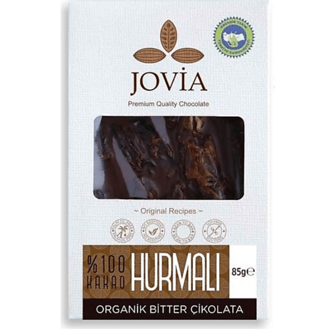 100% Dark Chocolate - With Date - EFENDINA PAZAR - Jovia - 8683206346008