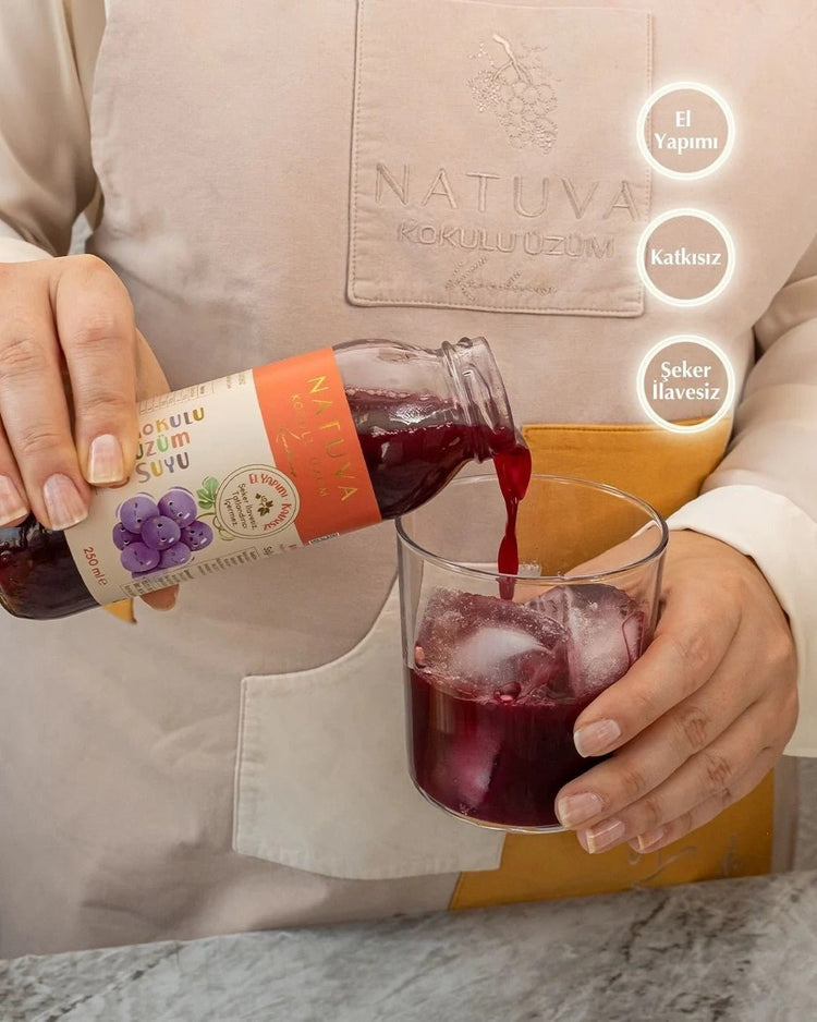 100% Scented Grape Juice Little Ones 250 ml Sugar - Free - EFENDINA PAZAR - NATUVA - 