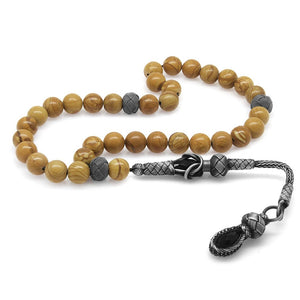 1000 Carat Kazaz Tasseled Sphere Cut Brown Jasper Natural Stone Prayer Beads - EFENDINA PAZAR - Tesbihane - 101003889