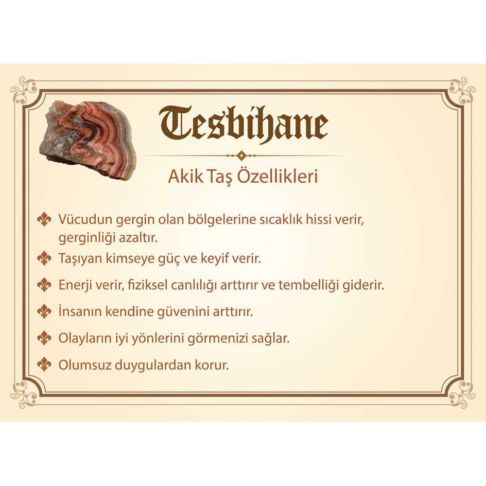 1000 Carat Name Tasseled Faceted Agate Stone Rosary - EFENDINA PAZAR - Tesbihane - 101001083