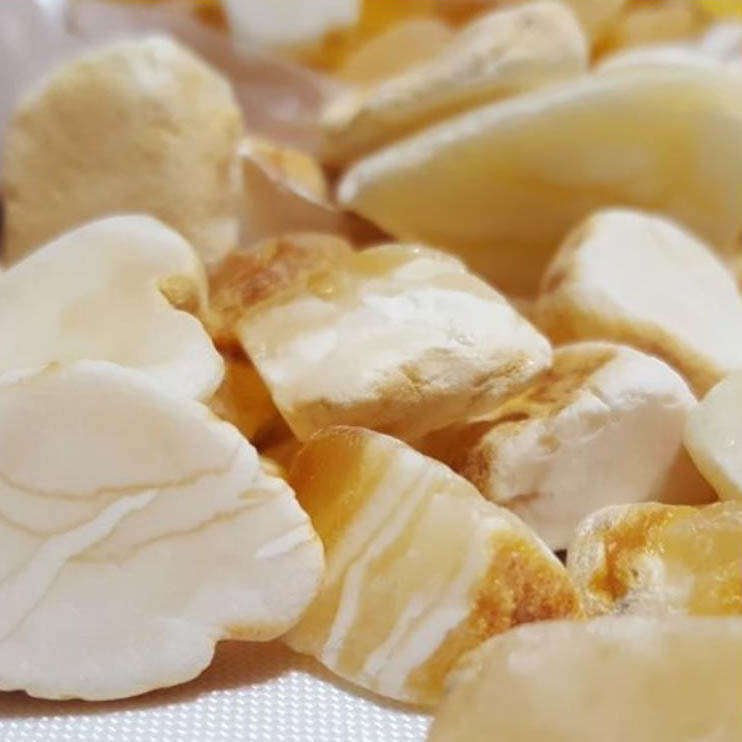 1000 Carat Yellow - Grey Kazaz Tasseled Barley Cut King Seccer Yellow - White Moire Drop Amber Rosary - EFENDINA PAZAR - Tesbihane - 101004296