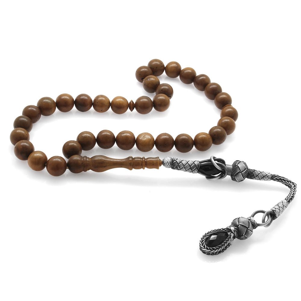 1000 Sterling Silver Kazaz Tasseled Light Color Sphere Cut Kuka Prayer Beads - EFENDINA PAZAR - Tesbihane - 101002110