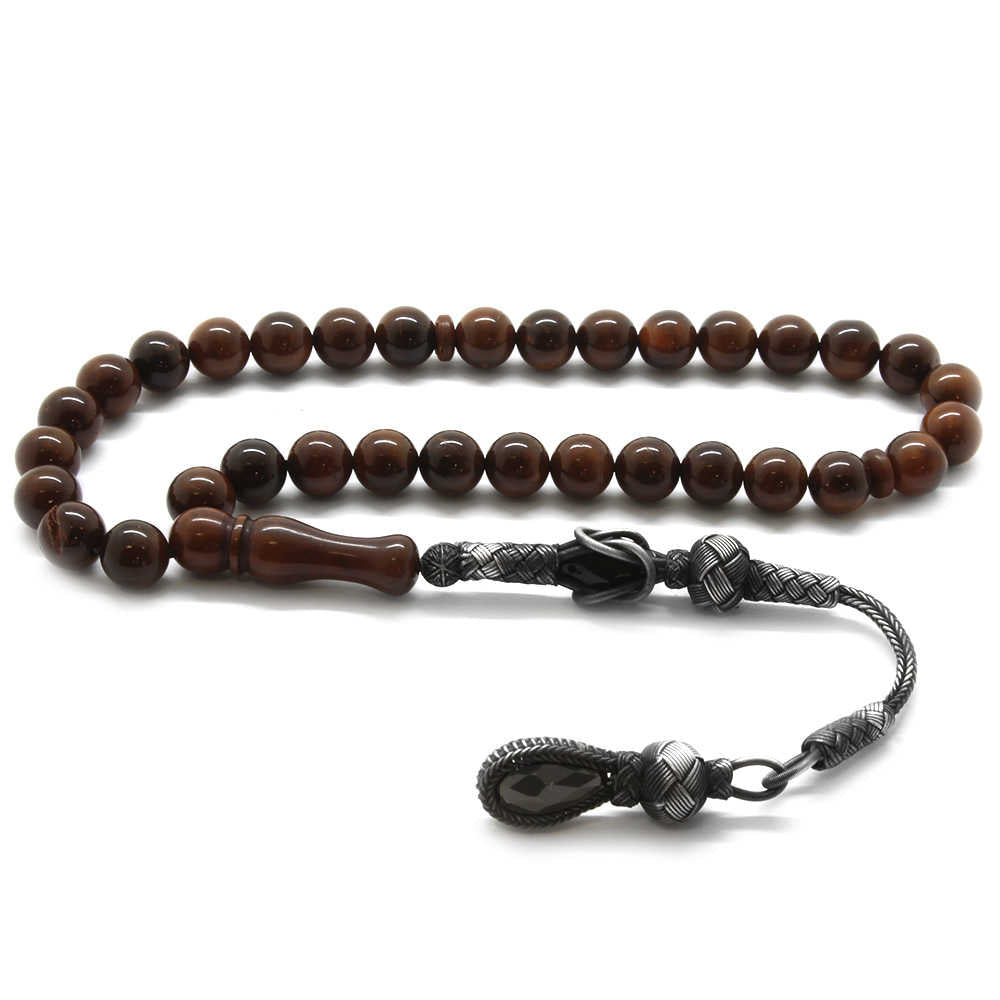 1000 Sterling Silver Kazaz Tasseled Sphere Cut Exclusive Color Kuka Prayer Beads - EFENDINA PAZAR - Tesbihane - 101002023