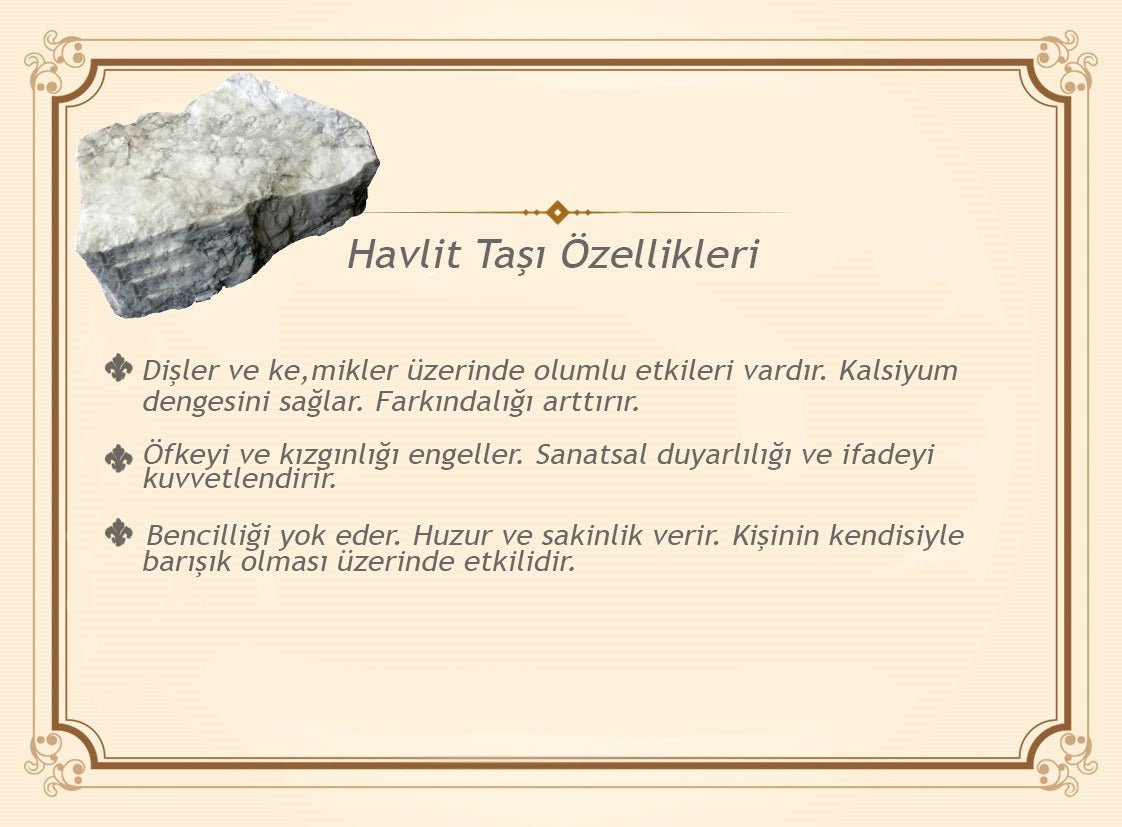 1000 Sterling Silver Kazaz Tasseled Sphere Cut Howlite Natural Stone Prayer Beads - EFENDINA PAZAR - Tesbihane - 101004084