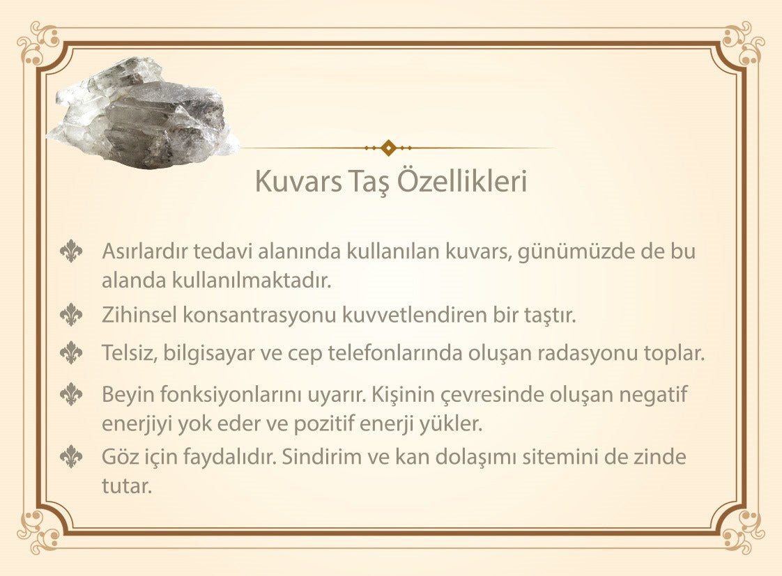 1000 Sterling Silver Kazaz Tasseled Sphere Cut Rutile Quartz Natural Stone Prayer Beads - EFENDINA PAZAR - Tesbihane - 101004111