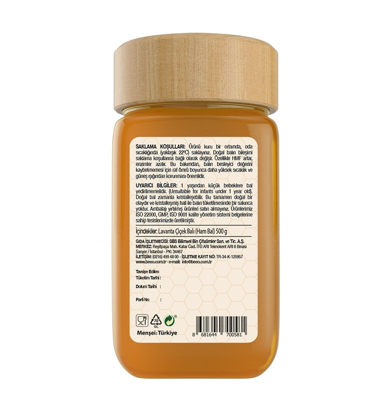 Beeo Lavender Flower Honey Raw Honey 300 g