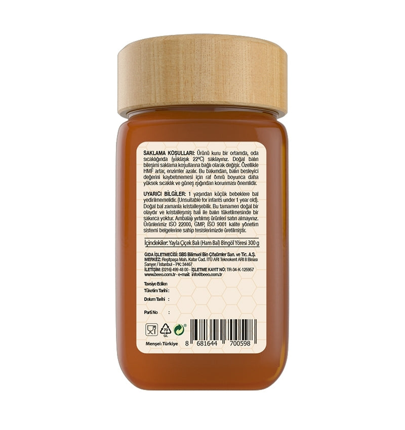 Beeo Bingöl Region Raw Honey 300 g