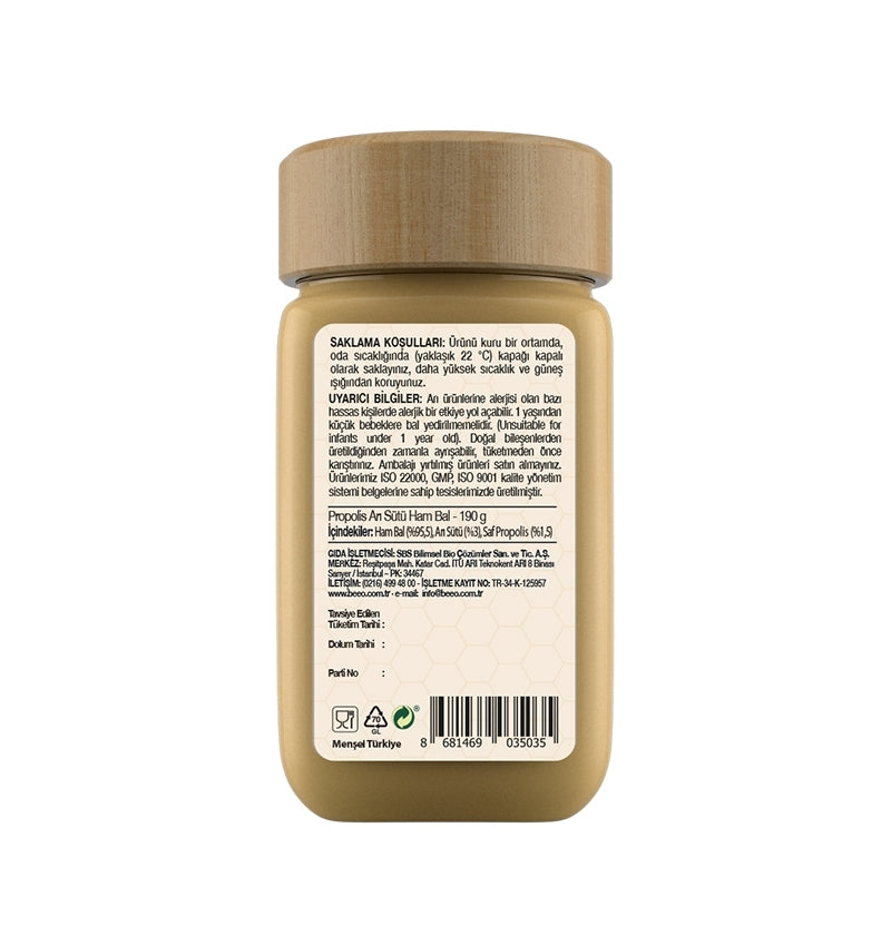 Beeo Propolis Paste with Royal Jelly and Raw Honey Adult 190 g