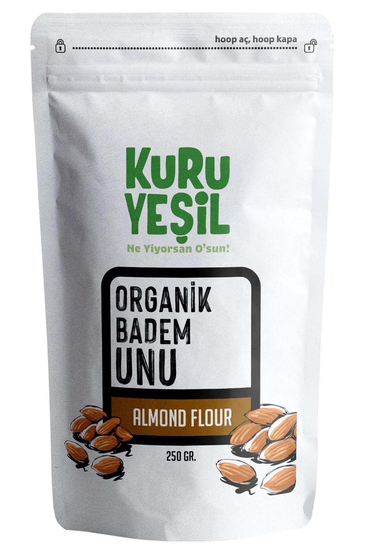 Kuru Yeşil Dry Green Organic Local Almond Flour 250 g