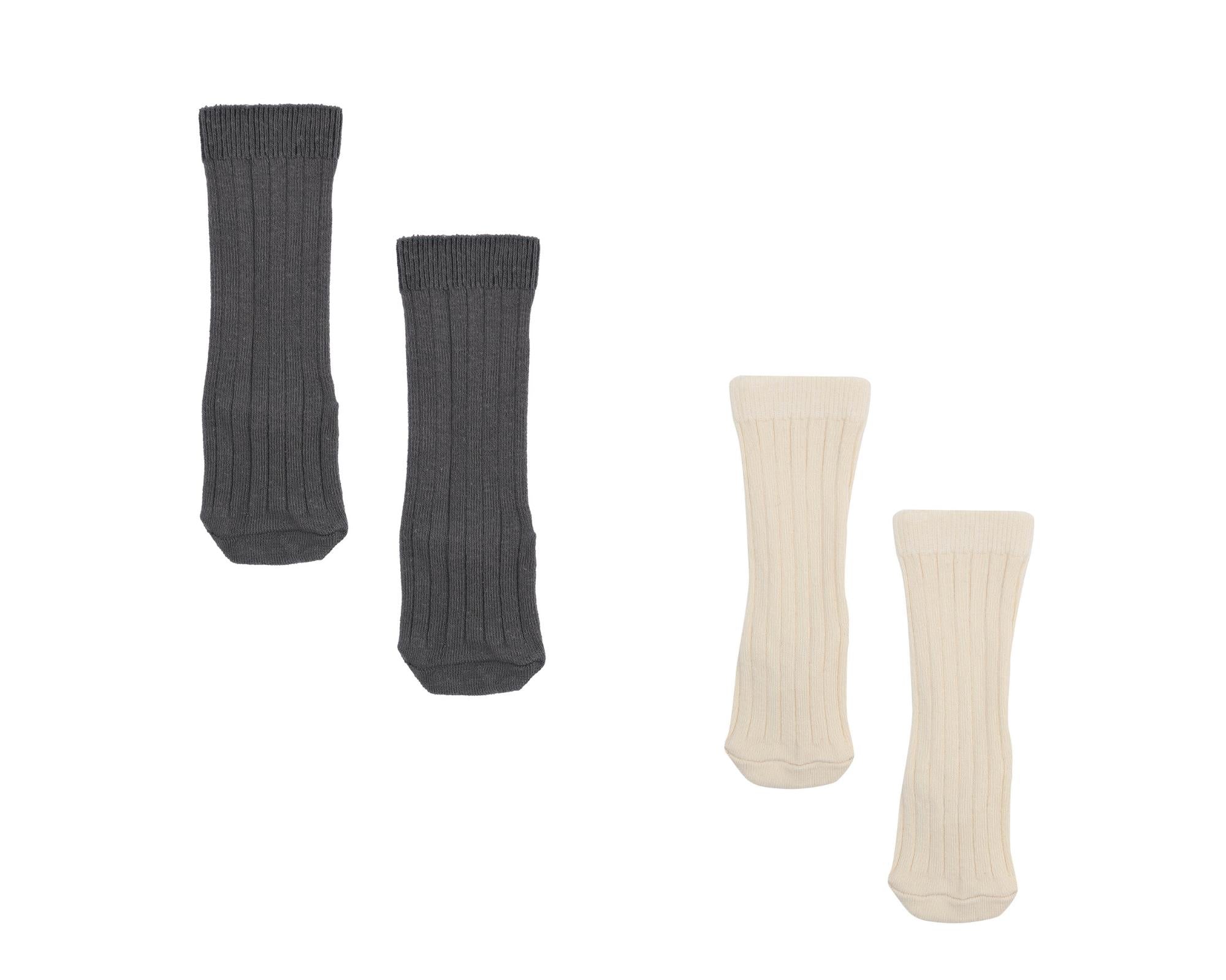 2 Pack Organic Cotton Below Knee Short Baby and Kids Socks Standard - EFENDINA PAZAR - BABOO - 8682291513074