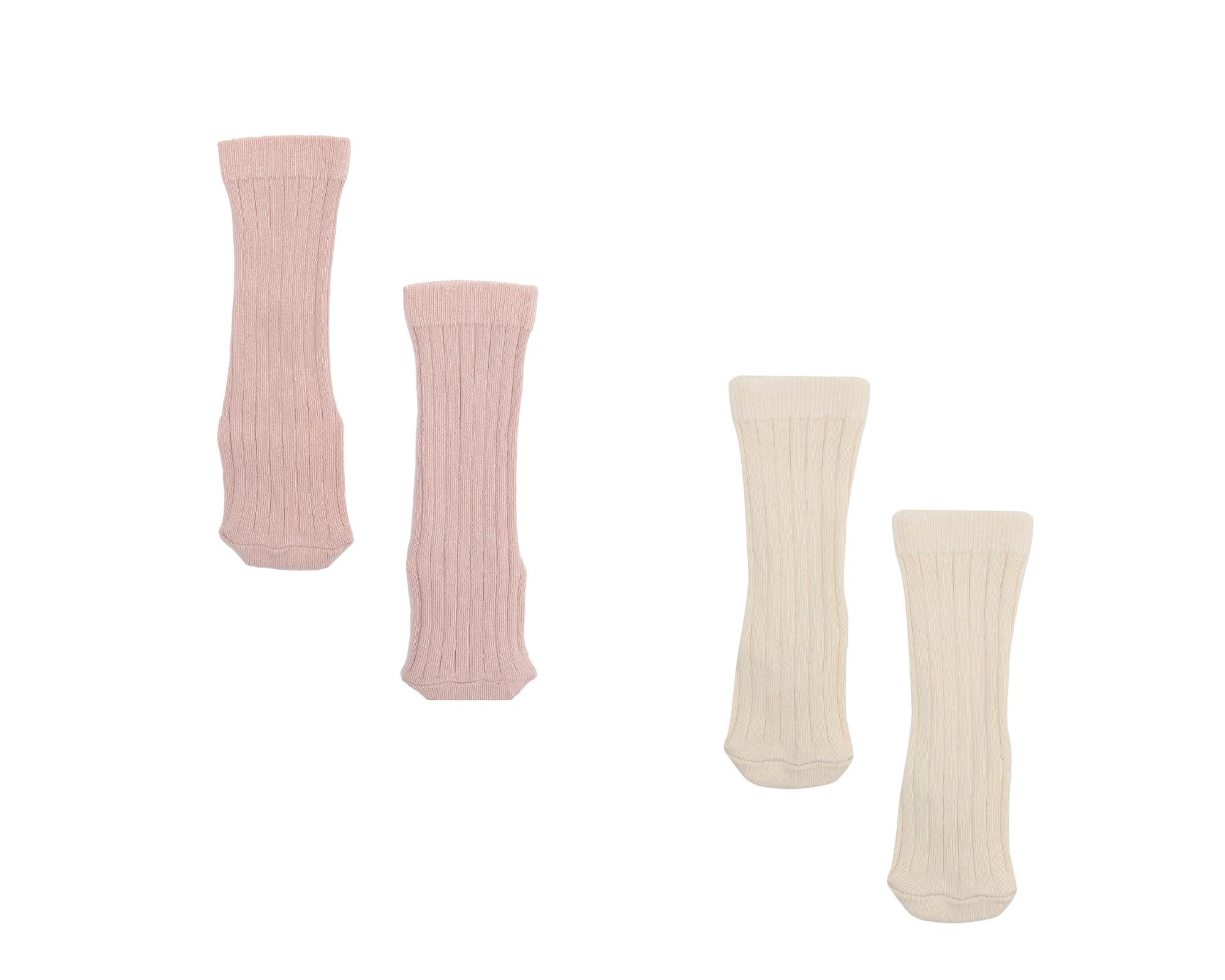 2 Pack Organic Cotton Below Knee Short Baby and Kids Socks Standard - EFENDINA PAZAR - BABOO - 8682291513524