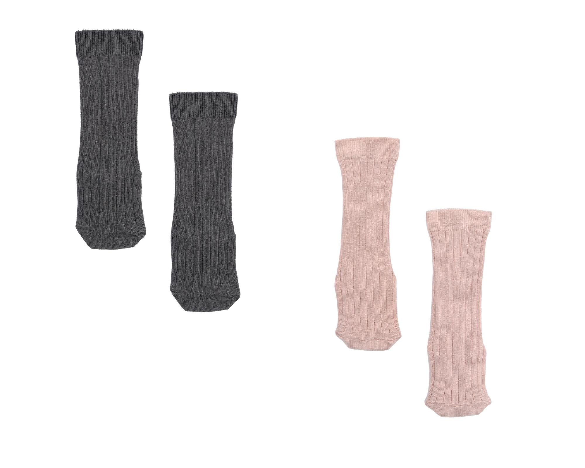 2 Pack Organic Cotton Knee - Cuff Short Baby and Kids Socks Standard - EFENDINA PAZAR - BABOO - 8682291513111