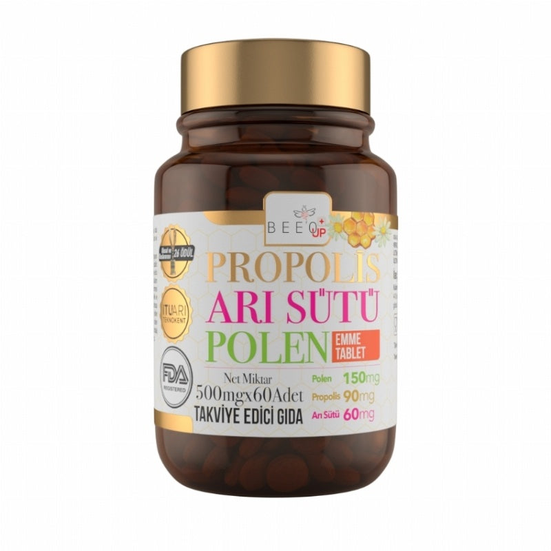 Beeo Propolis Royal Jelly Pollen Natural 60 Tablet Child