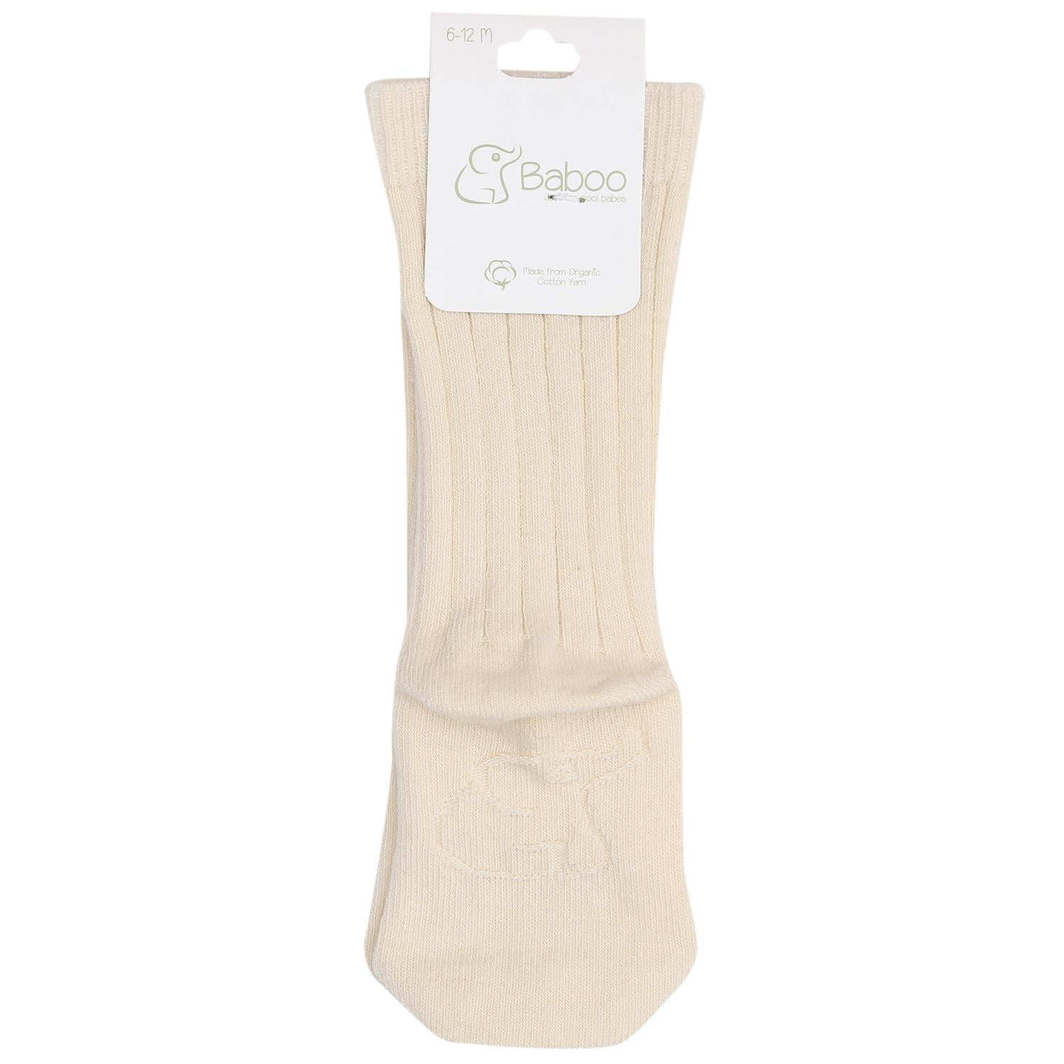 3 Pack Organic Cotton Knee Short Baby and Kids Socks Standard - EFENDINA PAZAR - BABOO - 8682291512305