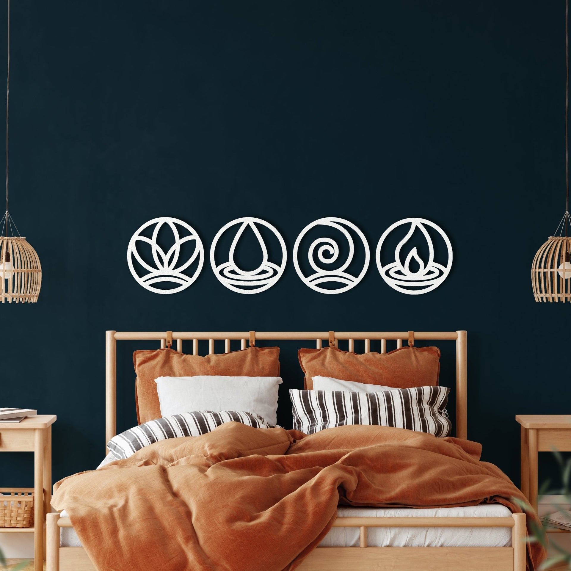 4 Element Metal Wall Decoration - EFENDINA PAZAR - Dekadron - 5187 4 Element