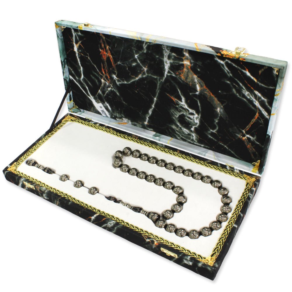 45,300 Alloy Çakım İsmail Ekelik Workmanship Green Amber Rosary - EFENDINA PAZAR - Tesbihane - 101004573