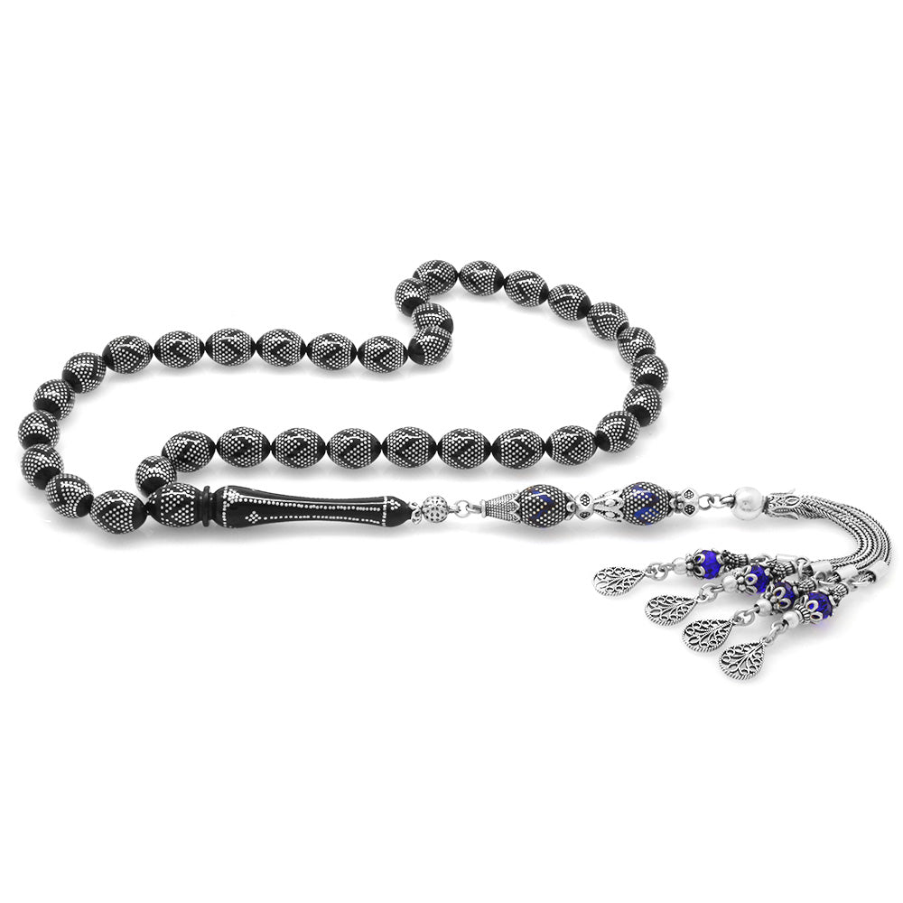 8,050 Pieces of Barley Cut Crimped Amber Prayer Beads with 925 Sterling Silver Tassels. - EFENDINA PAZAR - Tesbihane - 101004852