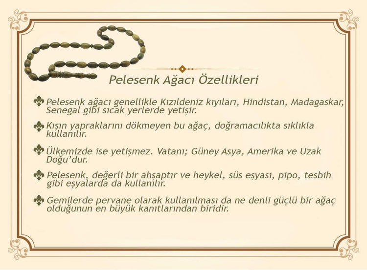 925 Carat Tasseled Barley Cut Multiple Wood Combination Collectible Prayer Beads - EFENDINA PAZAR - Tesbihane - 101004047