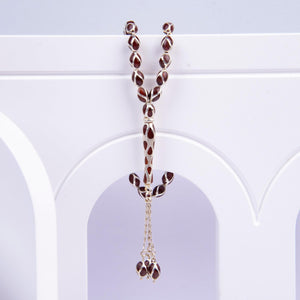 925 Sterling Silver Amber Prayer Beads - EFENDINA PAZAR - Ve Tesbih - vealisveris - Z1476
