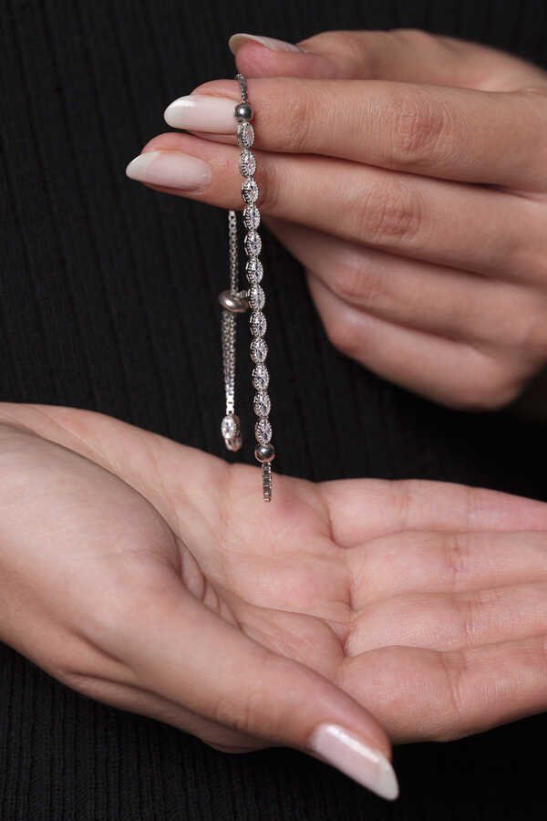 925 Sterling Silver Bracelet with Waterway Lift - EFENDINA PAZAR - Ve Tesbih - vealisveris - Z1575