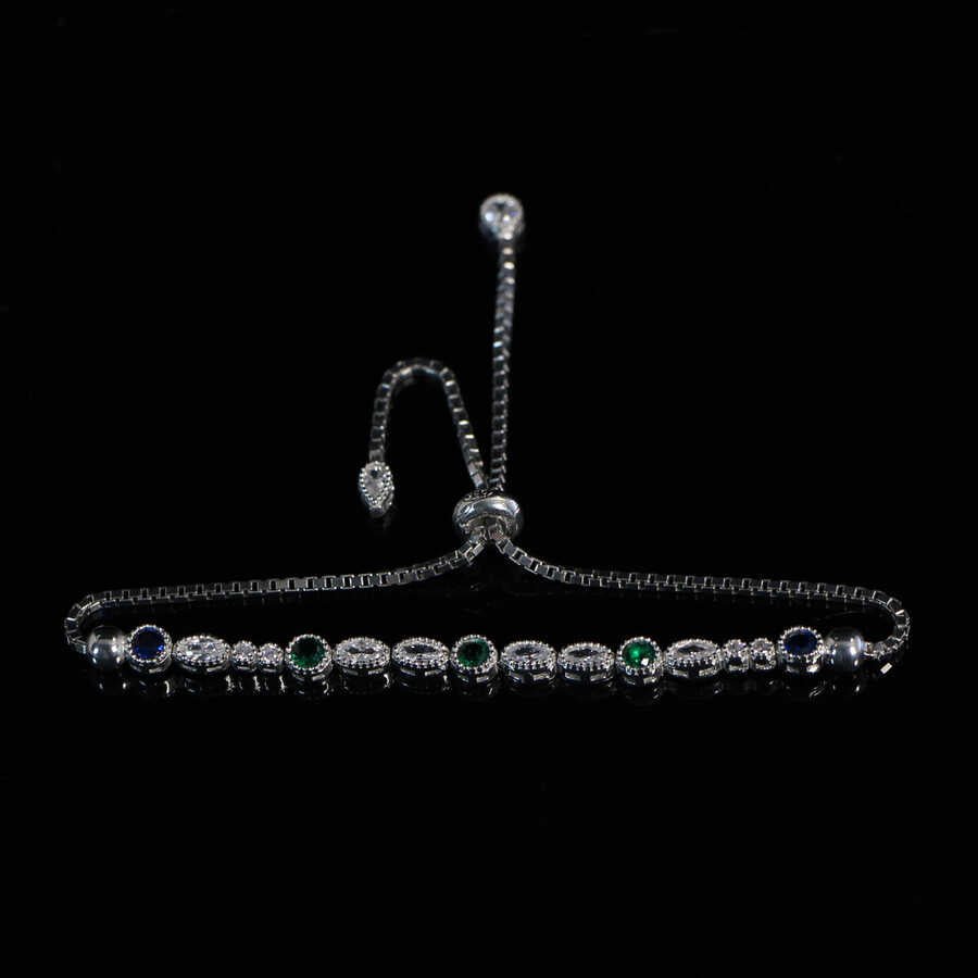 925 Sterling Silver Bracelet with Waterway Lift - EFENDINA PAZAR - Ve Tesbih - vealisveris - Z1576