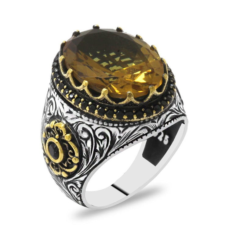 925 Sterling Silver Men Ring with Zultanite Stone - EFENDINA PAZAR - Tesbihane - 102002416