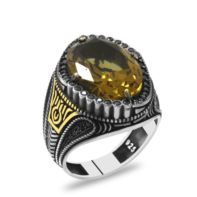 925 Sterling Silver Men Ring with Zultanite Stone - EFENDINA PAZAR - Tesbihane - 102002417