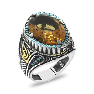925 Sterling Silver Men Ring with Zultanite Stone - EFENDINA PAZAR - Tesbihane - 102002418