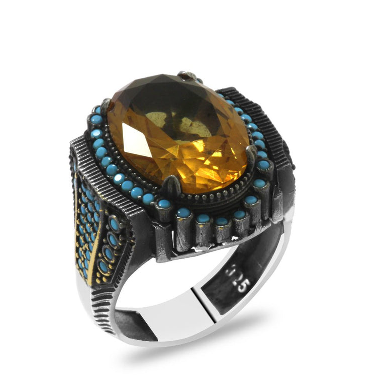 925 Sterling Silver Men Ring with Zultanite Stone - EFENDINA PAZAR - Tesbihane - 102002420