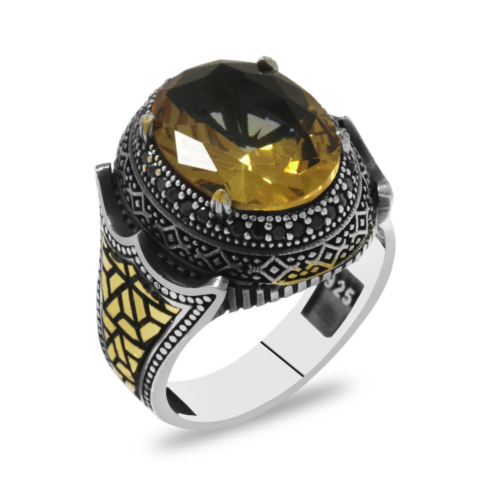 925 Sterling Silver Men Ring with Zultanite Stone - EFENDINA PAZAR - Tesbihane - 102002421