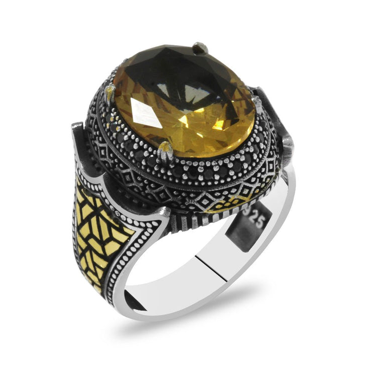 925 Sterling Silver Men Ring with Zultanite Stone - EFENDINA PAZAR - Tesbihane - 102002421