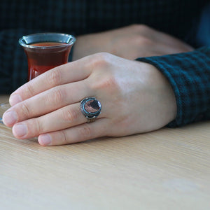 925 Sterling Silver Men Ring with Zultanite Stone - EFENDINA PAZAR - Tesbihane - 1020024222