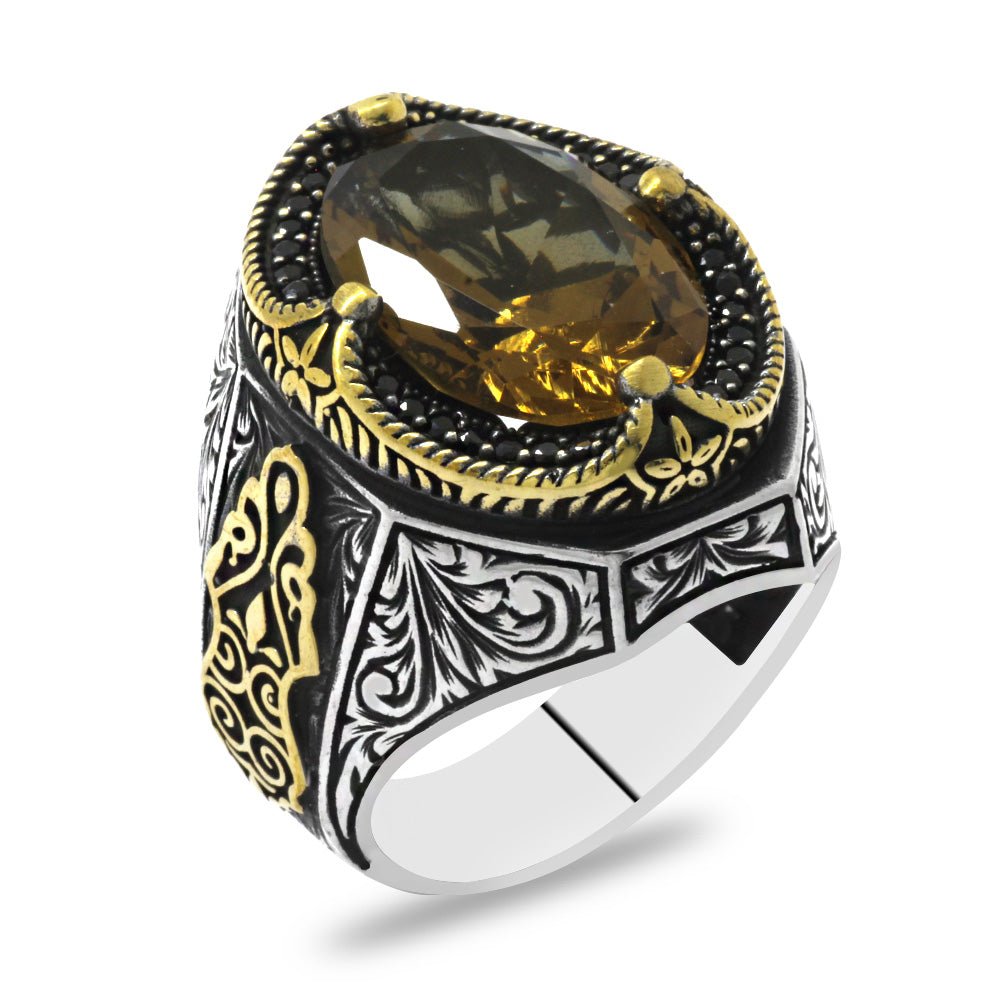 925 Sterling Silver Men Ring with Zultanite Stone - EFENDINA PAZAR - Tesbihane - 102002423