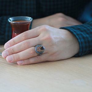 925 Sterling Silver Men Ring with Zultanite Stone - EFENDINA PAZAR - Tesbihane - 102002434