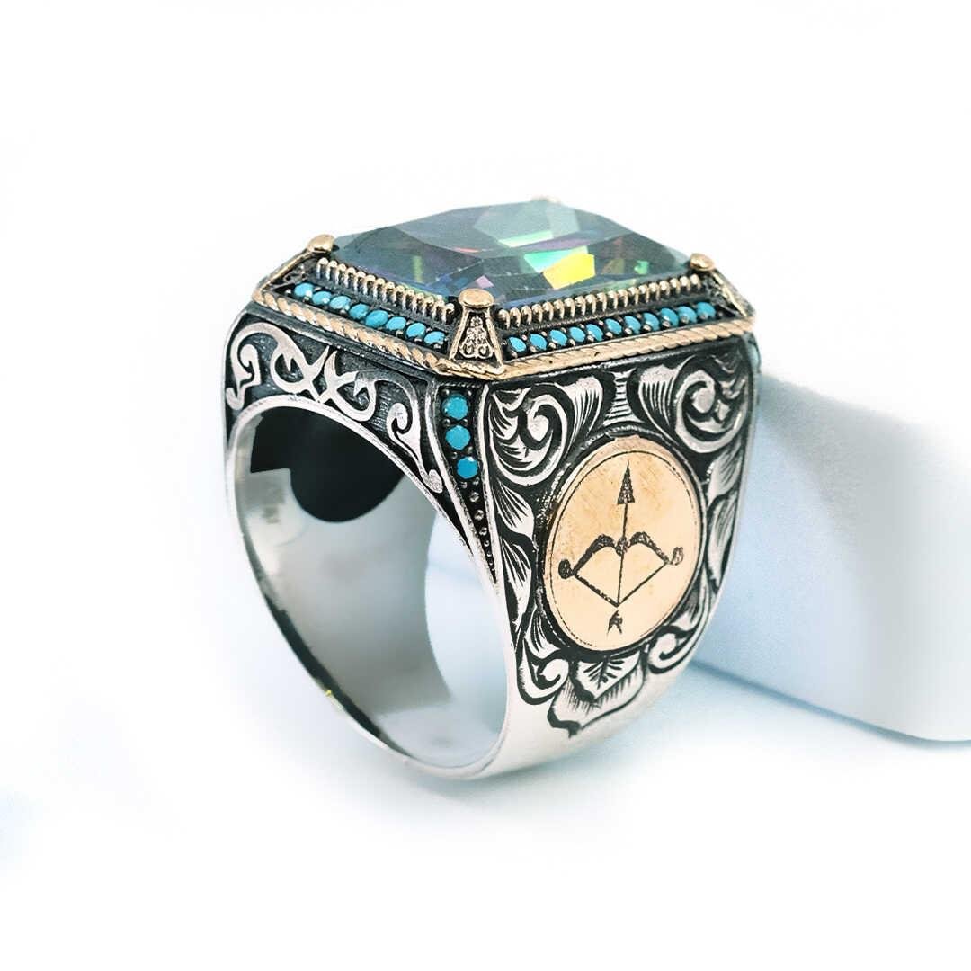 925 Sterling Silver Men's Ring - EFENDINA PAZAR - Ve Tesbih - Z3727