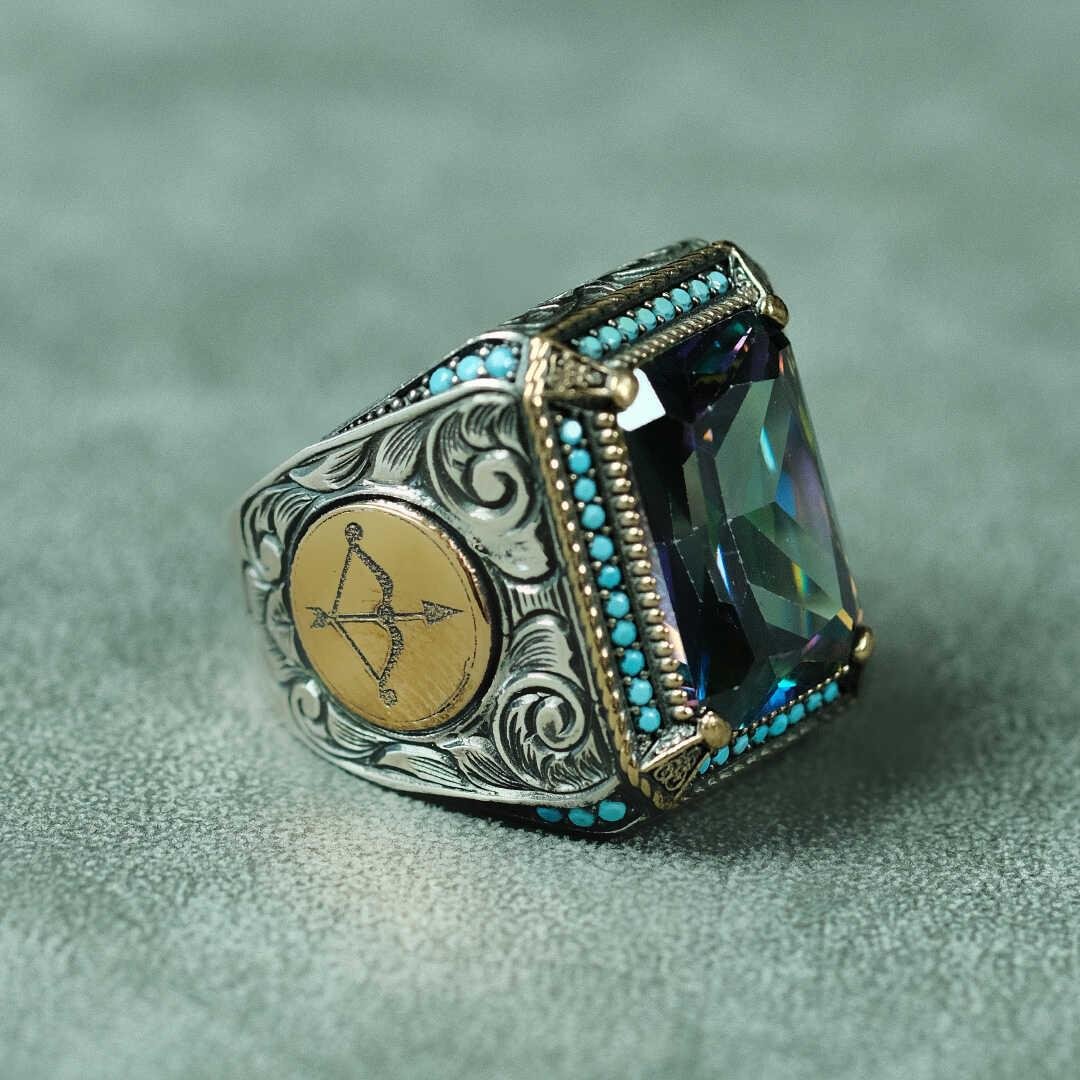 925 Sterling Silver Men's Ring - EFENDINA PAZAR - Ve Tesbih - Z3727