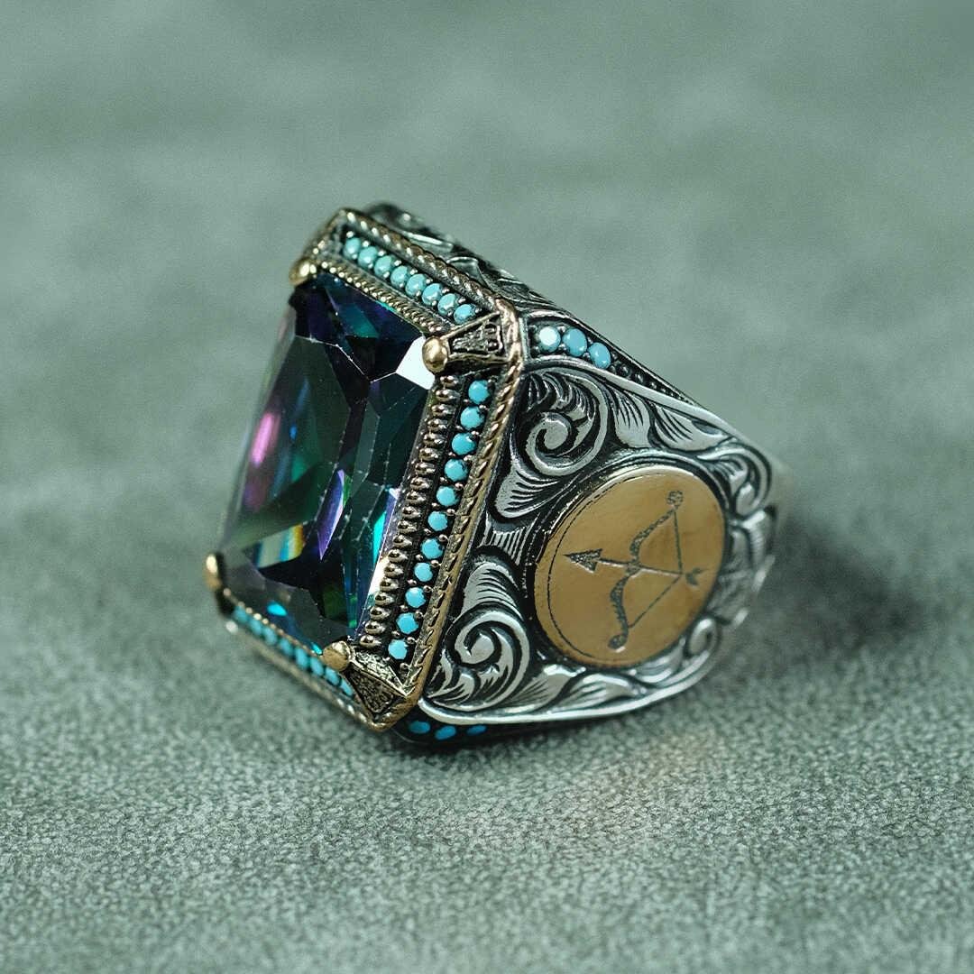 925 Sterling Silver Men's Ring - EFENDINA PAZAR - Ve Tesbih - Z3727