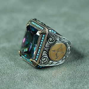 925 Sterling Silver Men's Ring - EFENDINA PAZAR - Ve Tesbih - Z3727