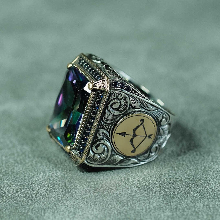 925 Sterling Silver Men's Ring - EFENDINA PAZAR - Ve Tesbih - Z3728