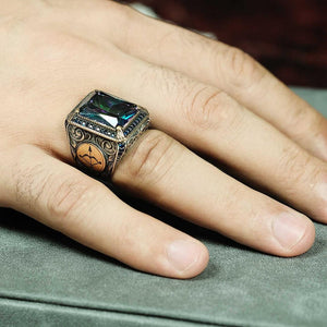 925 Sterling Silver Men's Ring - EFENDINA PAZAR - Ve Tesbih - Z3728