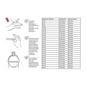 925 Sterling Silver Men's Ring with Black Zircon Stone - EFENDINA PAZAR - Ve Tesbih - 