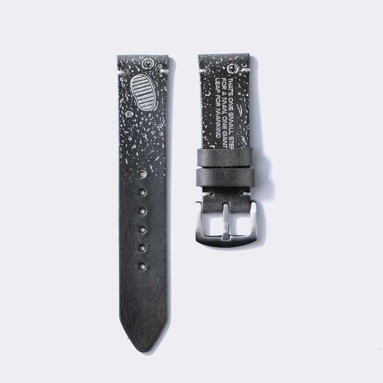 Silver Moon  Leather Watch Strap