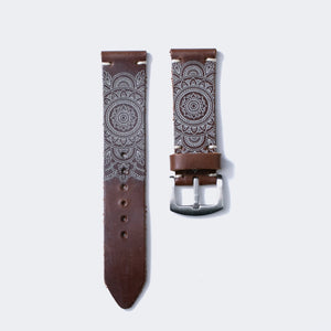 Mandala Leather Watch Strap