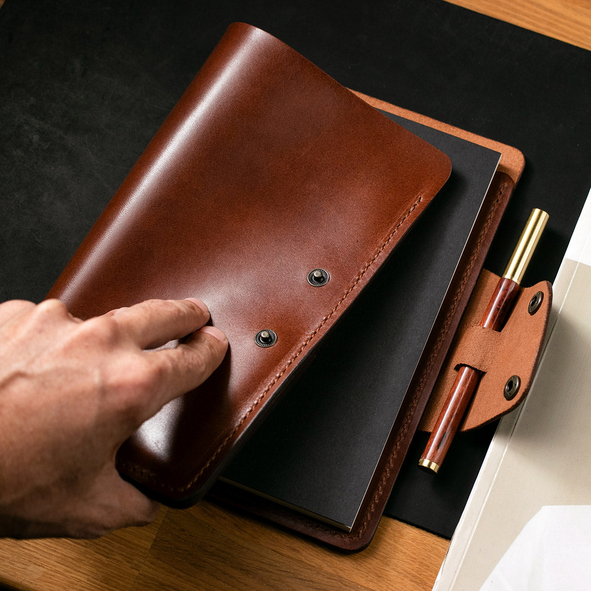 Hemingway A5 Notebook Organizer Leather Case 6